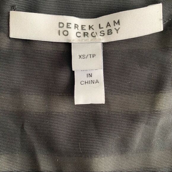 10 Crosby Derek Lam Black & White Striped Dress - Picture 6 of 8